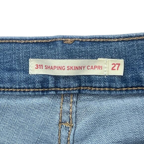Levis 311 Shaping Skinny Capri 27 Comfort Stretch Flex Motion Light Denim Jeans - Picture 8 of 11